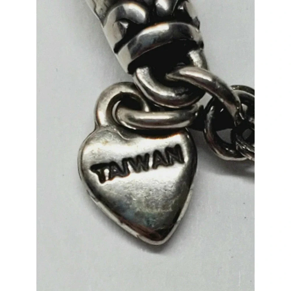 Brighton Silver Tone Barrel‎ Link Bracelet Heart CM Creative Memories Consultant